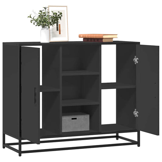 Skjenk Svart 92x35x76 cm