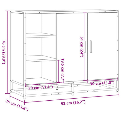 Skjenk Svart 92x35x76 cm