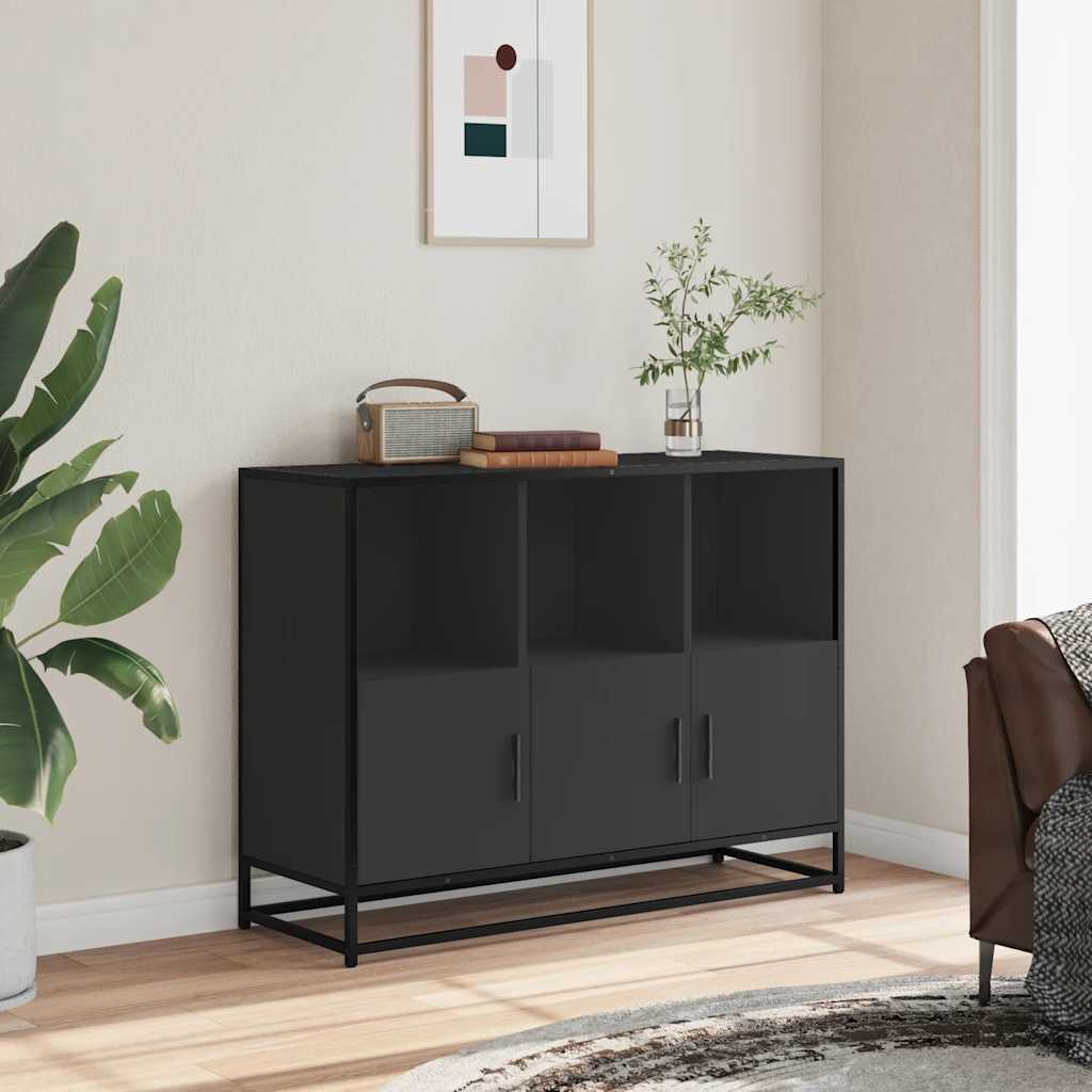 Skjenk Svart 100x35x76 cm