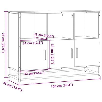 Skjenk Svart 100x35x76 cm