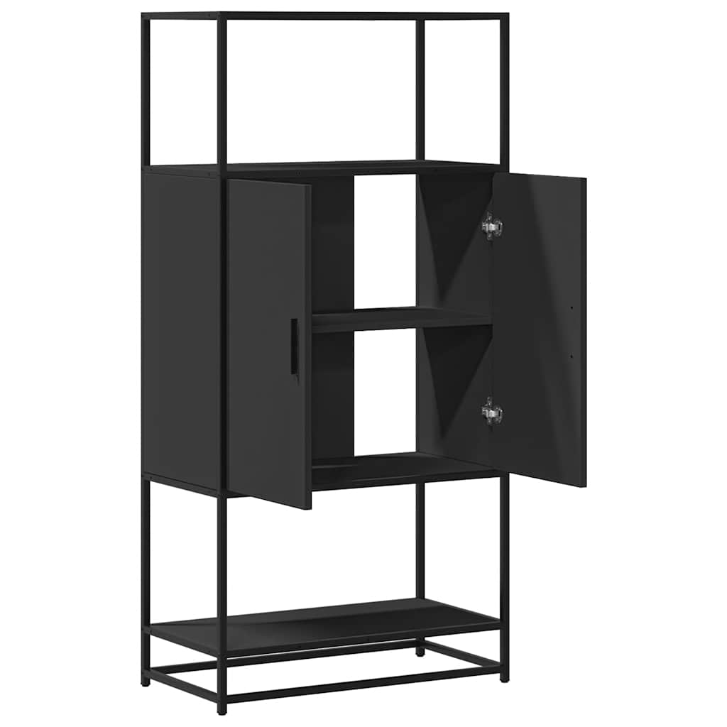 Skap Svart 68x35x139 cm