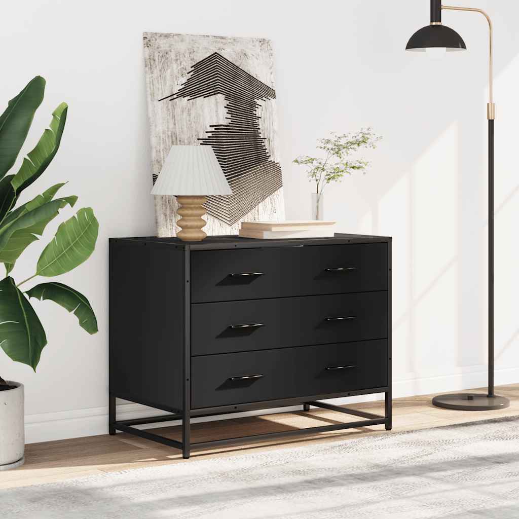 Kommode Svart 70x41x56 cm