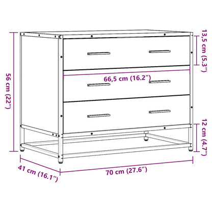 Kommode Røkt Eik 70x41x56 cm
