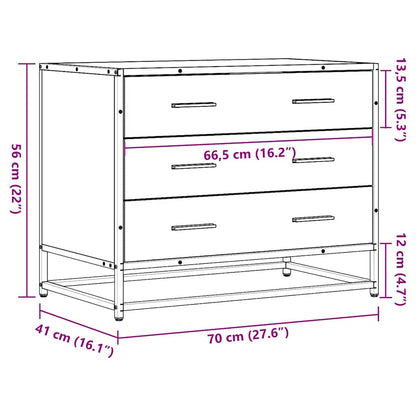 Kommode Brun Eik 70x41x56 cm