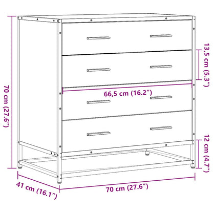 Kommode Brun Eik 70x41x70 cm