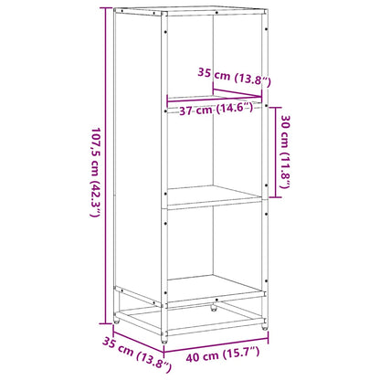 Bokhylle Svart 40x35x107,5 cm