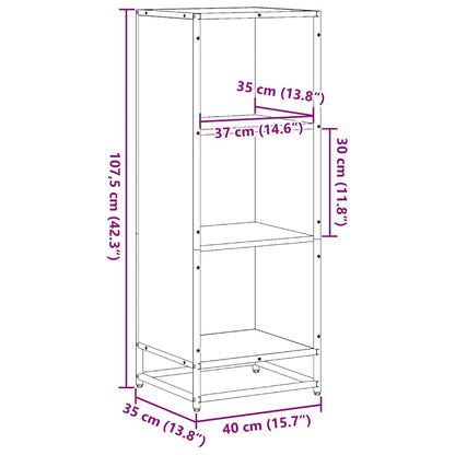 Bokhylle Brun Eik 40x35x107,5 cm