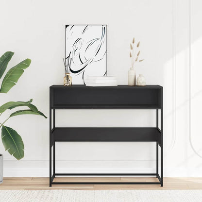 Avlastningsbord Konsollbord Svart 90x35x80 cm