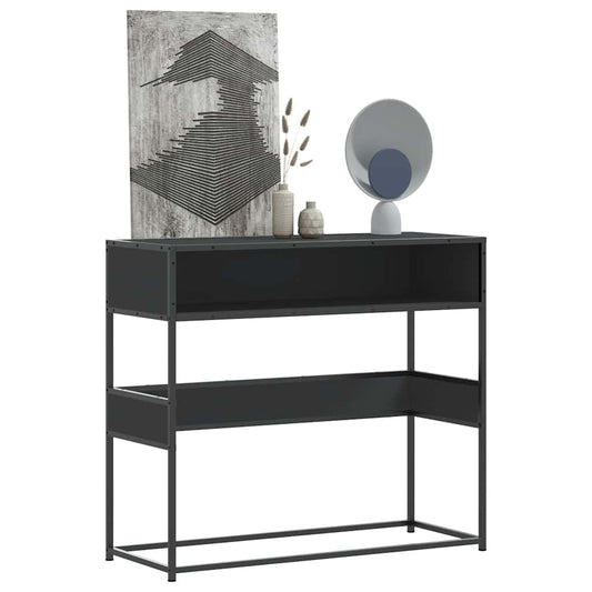 Avlastningsbord Konsollbord Svart 90x35x80 cm