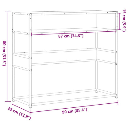 Avlastningsbord Konsollbord Brun Eik 90x35x80 cm