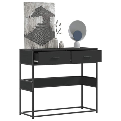 Avlastningsbord Konsollbord Svart 90x35x80 cm