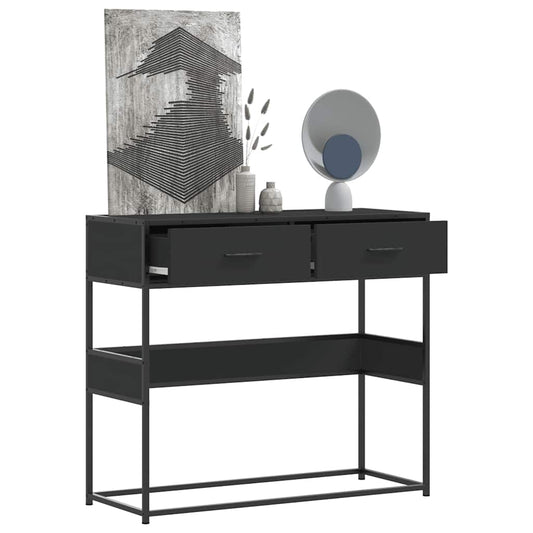 Avlastningsbord Konsollbord Svart 90x35x80 cm
