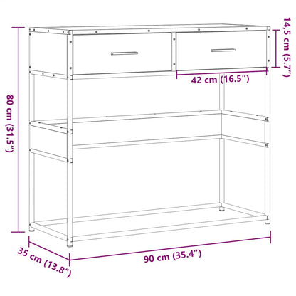 Avlastningsbord Konsollbord Sonoma Eik 90x35x80 cm