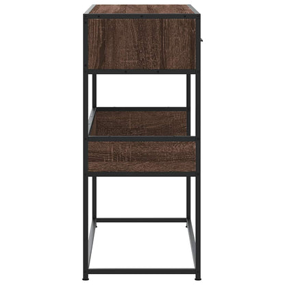 Avlastningsbord Konsollbord Brun Eik 90x35x80 cm