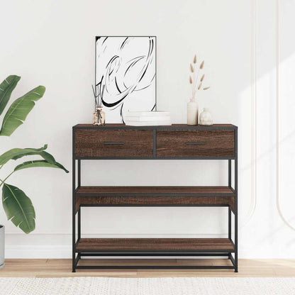 Avlastningsbord Konsollbord Brun Eik 90x35x80 cm