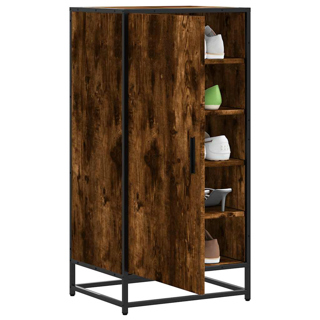 Skoskap Skohylle Skobenk Røkt Eik 48x38x97,5 cm