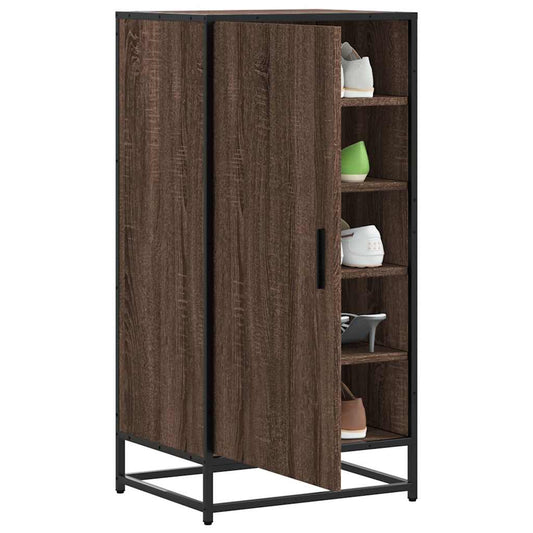 Skoskap Skohylle Skobenk Brun Eik 48x38x97,5 cm