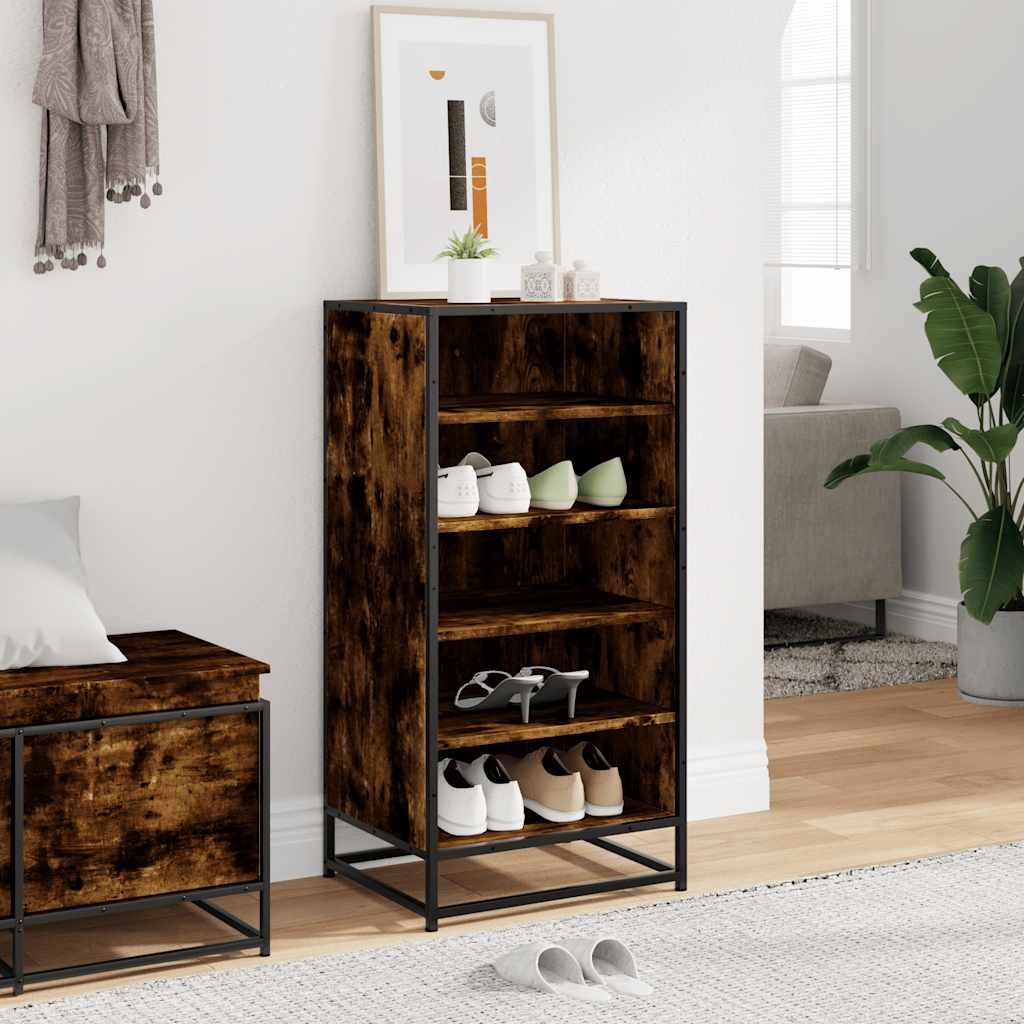 Skoskap Skohylle Skobenk Røkt Eik 48x38x97,5 cm