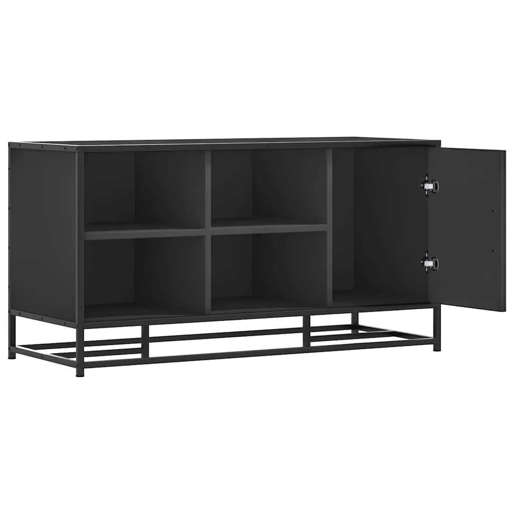 Skoskap Skohylle Skobenk Svart 100x40x53,5 cm og metall
