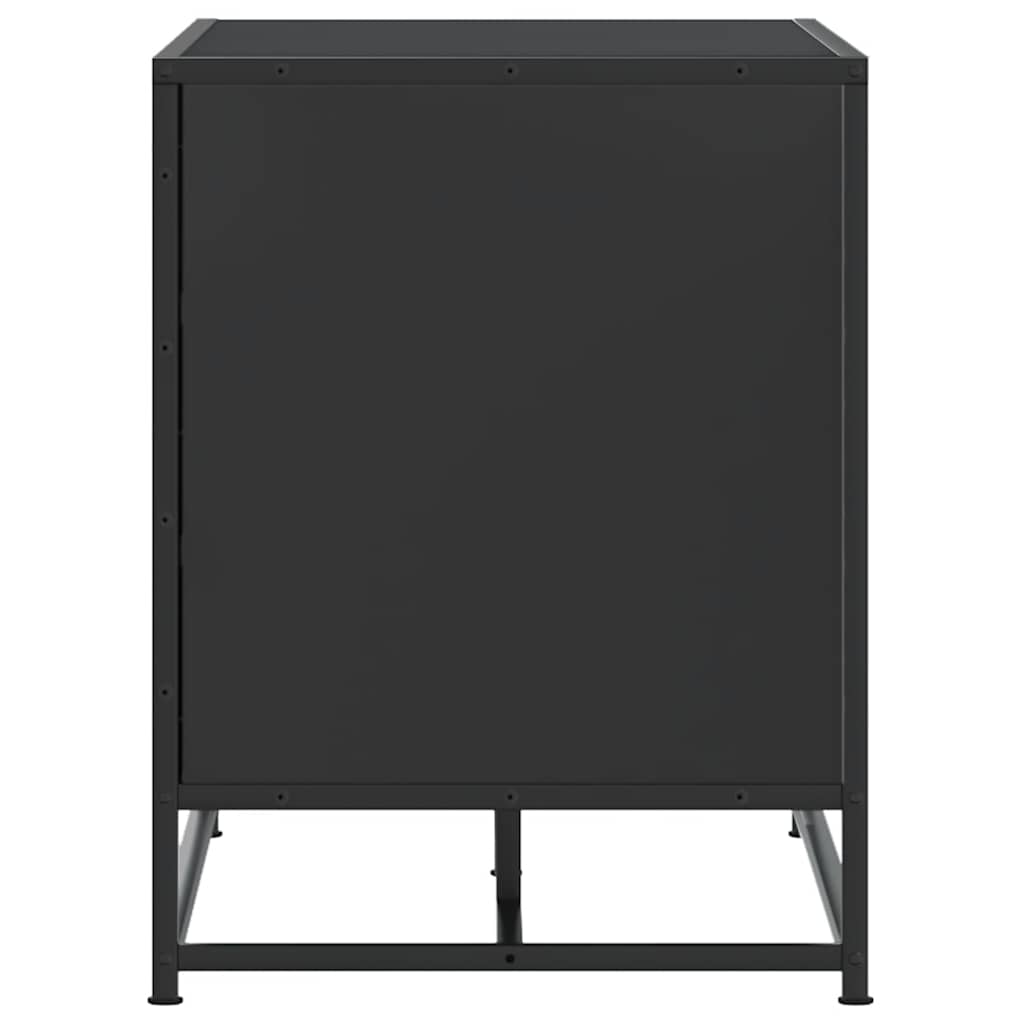 Skoskap Skohylle Skobenk Svart 100x40x53,5 cm og metall