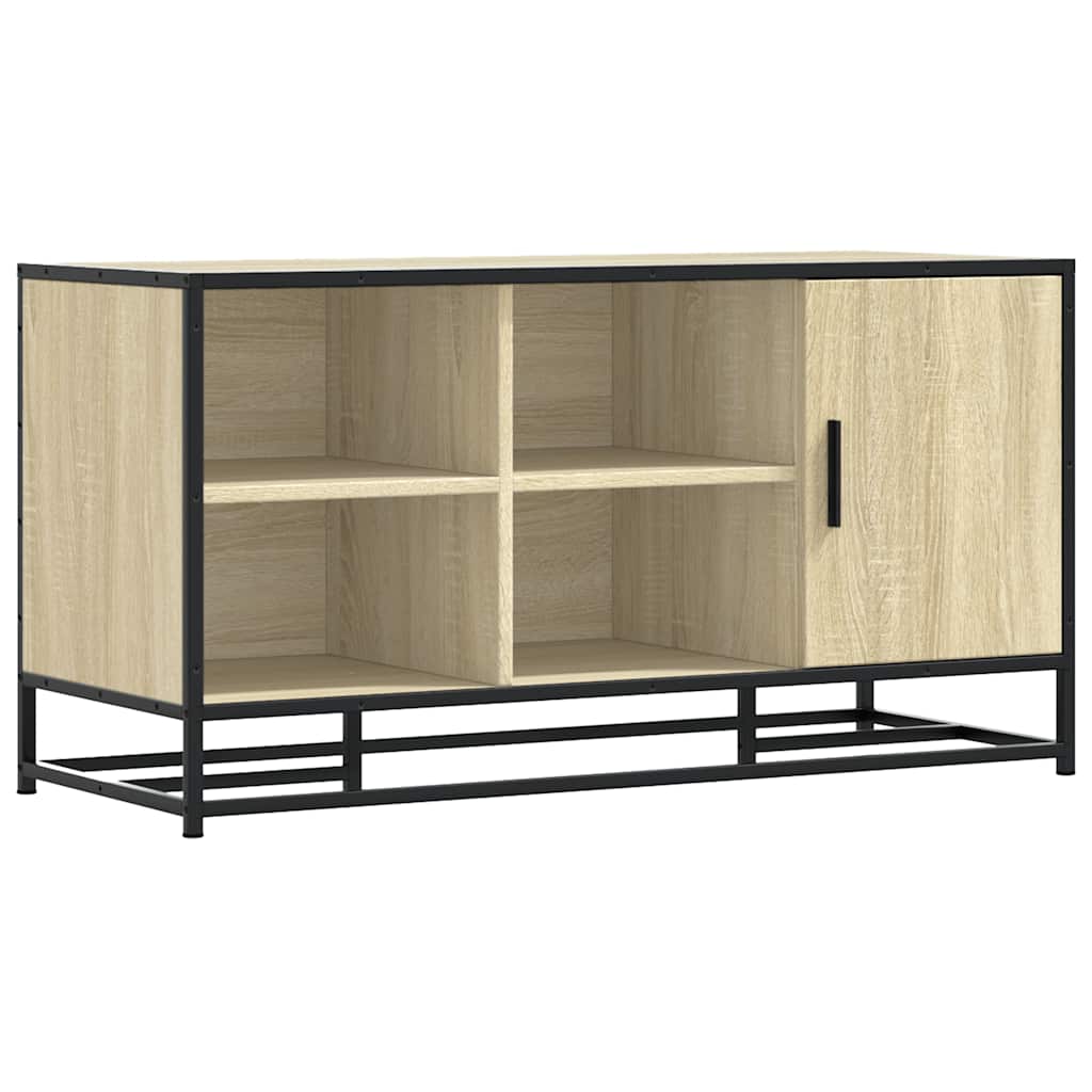 Skoskap Skohylle Skobenk Sonoma Eik 100x40x53,5 cm og metall