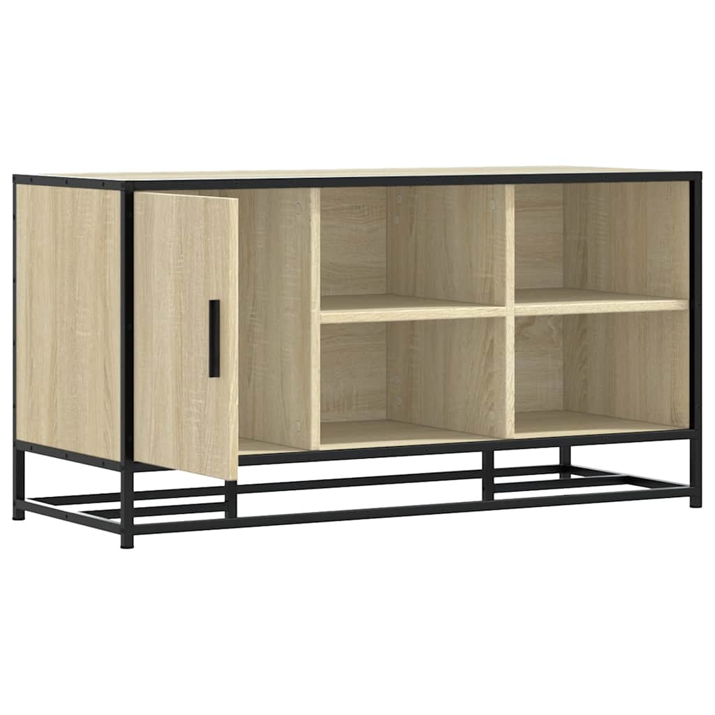 Skoskap Skohylle Skobenk Sonoma Eik 100x40x53,5 cm og metall