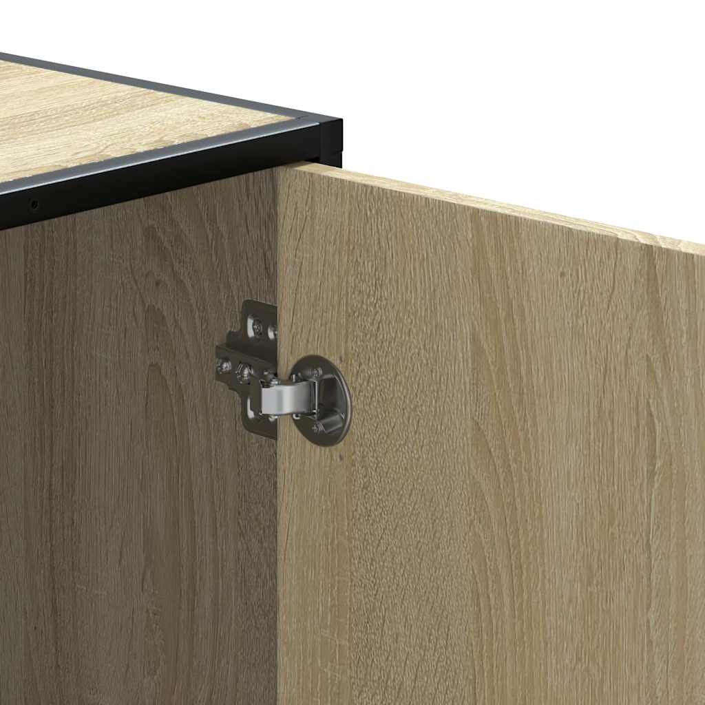 Skoskap Skohylle Skobenk Sonoma Eik 100x40x53,5 cm og metall