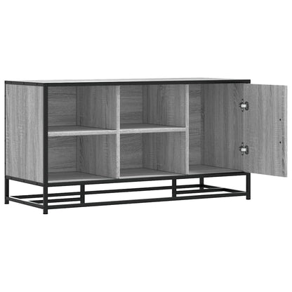 Skoskap Skohylle Skobenk Sonoma Grå 100x40x53,5 cm og metall