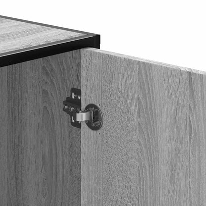 Skoskap Skohylle Skobenk Sonoma Grå 100x40x53,5 cm og metall