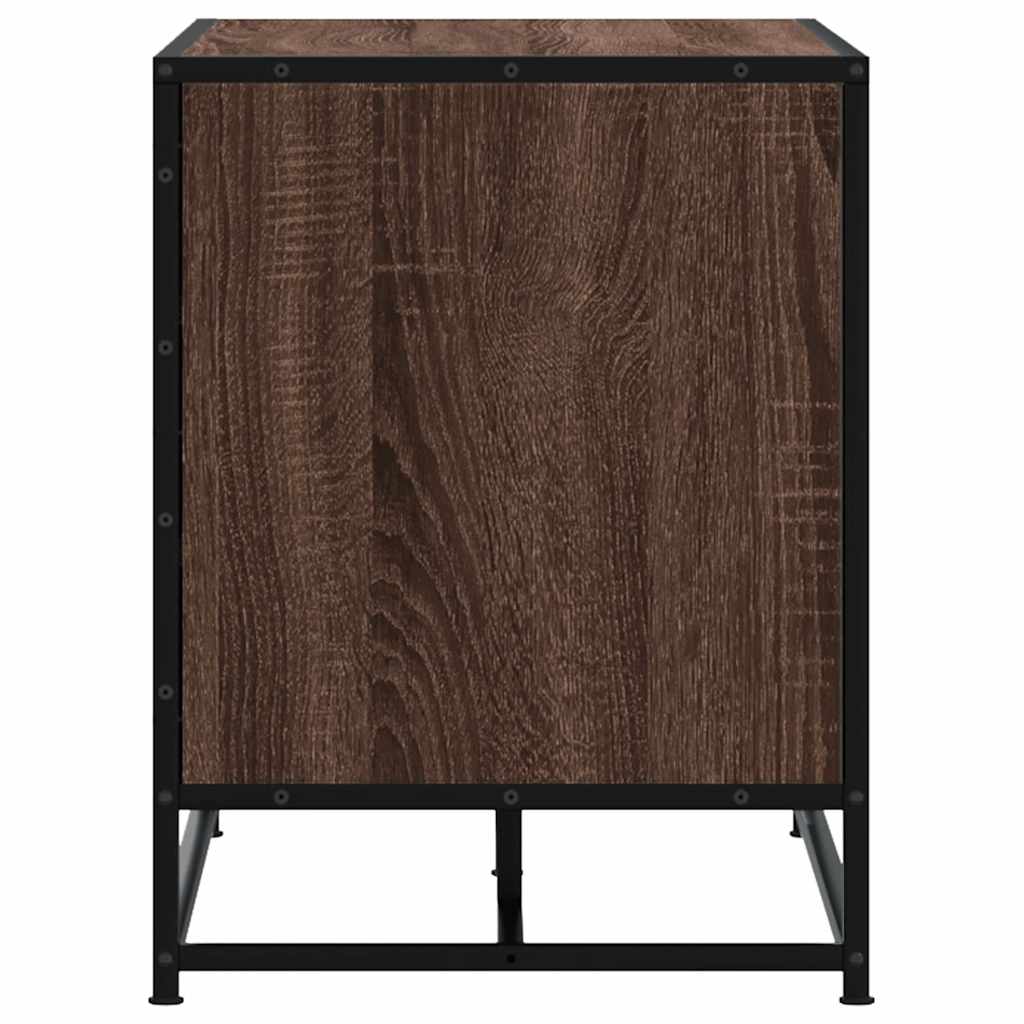 Sittebenk Skobenk Brun Eik 100x40x53,5 cm og metall