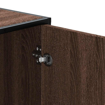Sittebenk Skobenk Brun Eik 100x40x53,5 cm og metall