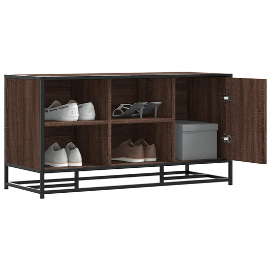 Sittebenk Skobenk Brun Eik 100x40x53,5 cm og metall