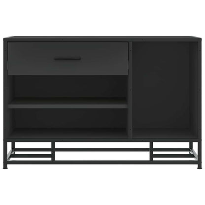 Skoskap Skohylle Skobenk Svart 80x40x53,5 cm og metall