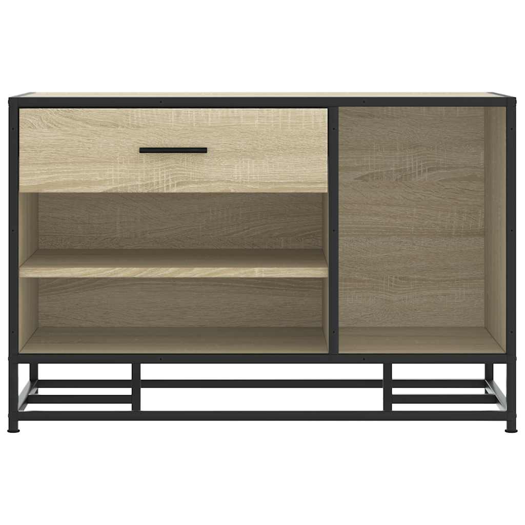 Skoskap Skohylle Skobenk Sonoma Eik 80x40x53,5 cm og metall