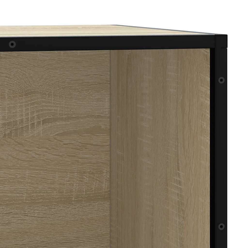 Skoskap Skohylle Skobenk Sonoma Eik 80x40x53,5 cm og metall