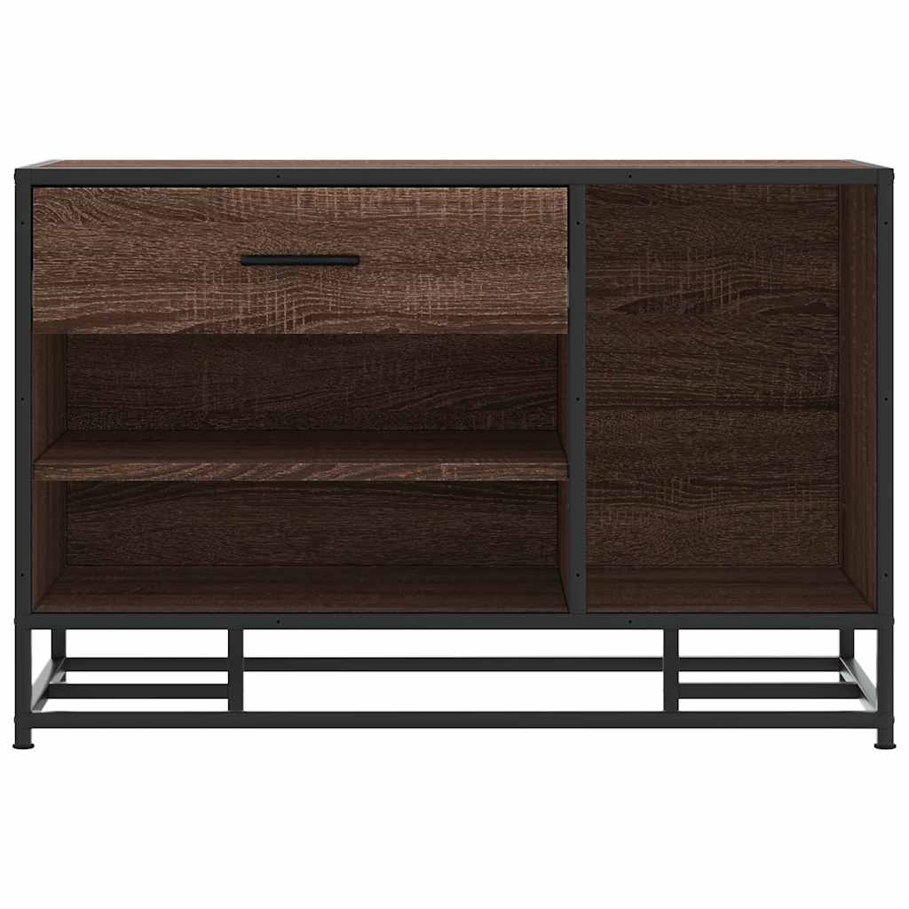 Skoskap Skohylle Skobenk Brun Eik 80x40x53,5 cm og metall