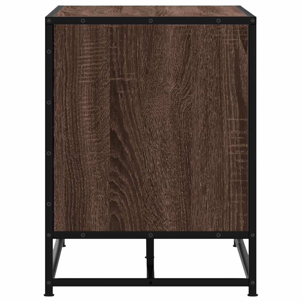 Skoskap Skohylle Skobenk Brun Eik 80x40x53,5 cm og metall