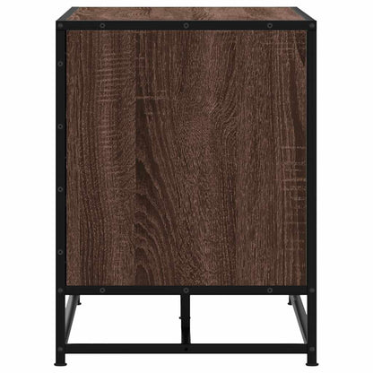 Skoskap Skohylle Skobenk Brun Eik 80x40x53,5 cm og metall