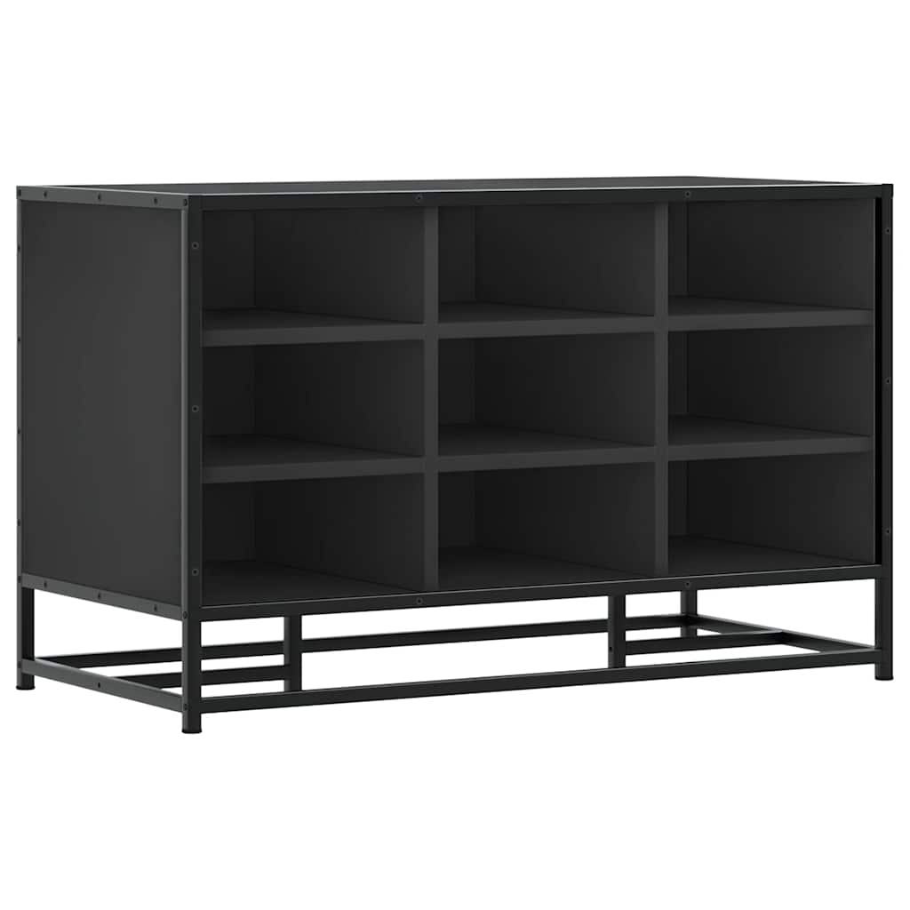 Skoskap Skohylle Skobenk Svart 84x40x53,5 cm og metall