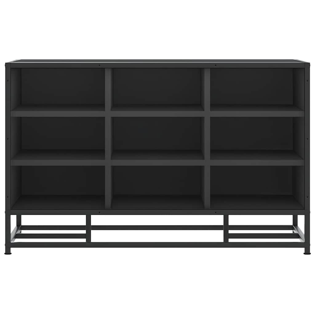 Skoskap Skohylle Skobenk Svart 84x40x53,5 cm og metall