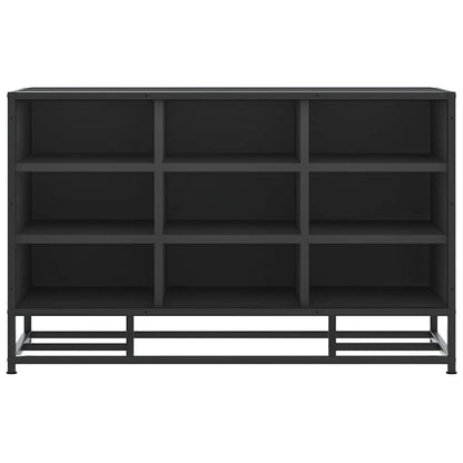 Skoskap Skohylle Skobenk Svart 84x40x53,5 cm og metall