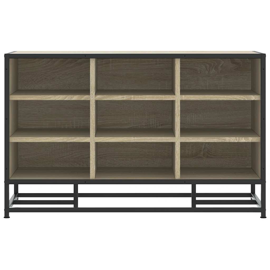 Skoskap Skohylle Skobenk Sonoma Eik 84x40x53,5 cm og metall