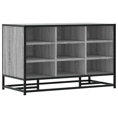 Skoskap Skohylle Skobenk Sonoma Grå 84x40x53,5 cm og metall