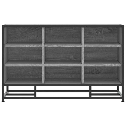 Skoskap Skohylle Skobenk Sonoma Grå 84x40x53,5 cm og metall
