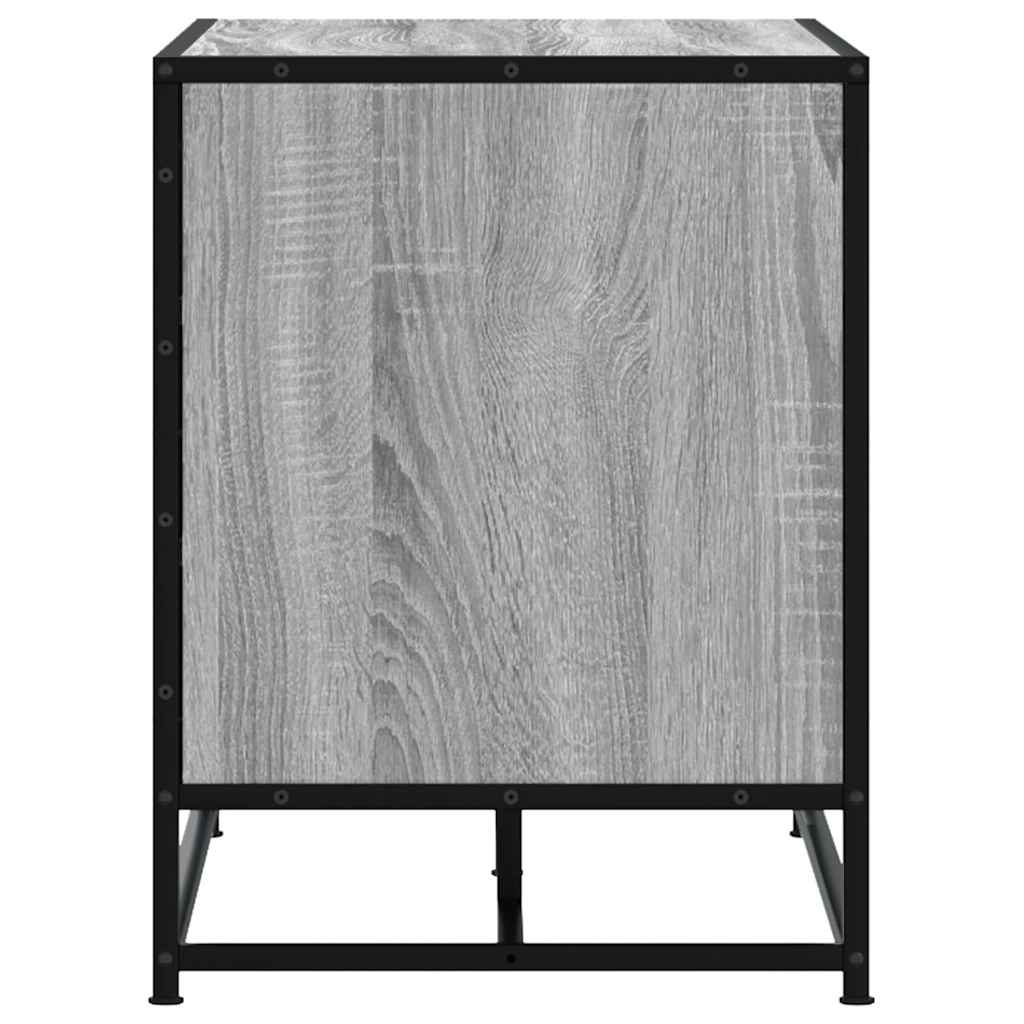 Skoskap Skohylle Skobenk Sonoma Grå 84x40x53,5 cm og metall