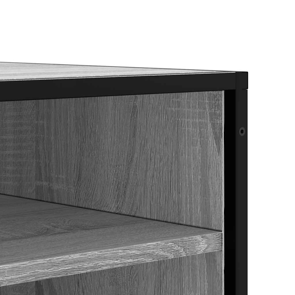 Skoskap Skohylle Skobenk Sonoma Grå 84x40x53,5 cm og metall