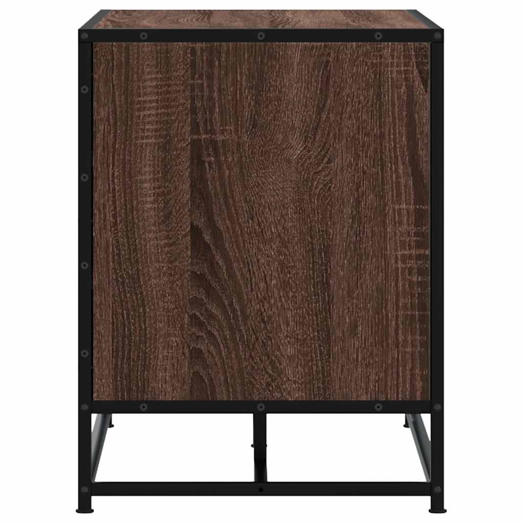 Skoskap Skohylle Skobenk Brun Eik 84x40x53,5 cm og metall