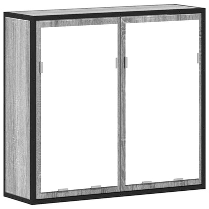 Baderomsspeil Baderomsskap med speil Sonoma Grå 65x20x60 cm