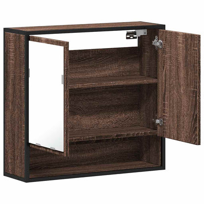Baderomsspeil Baderomsskap med speil Brun Eik 65x20x60 cm