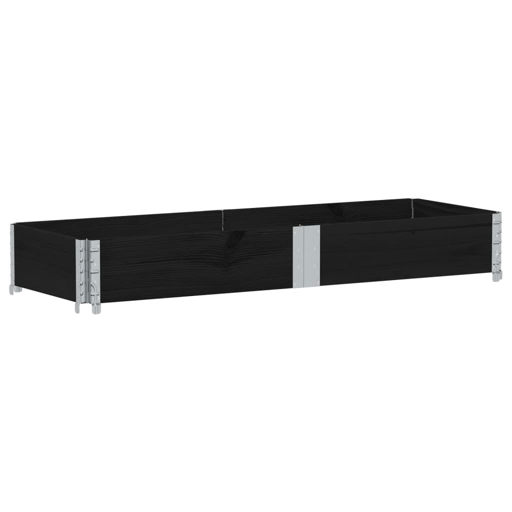 Hageplantekasse svart 150x50 cm heltre furu